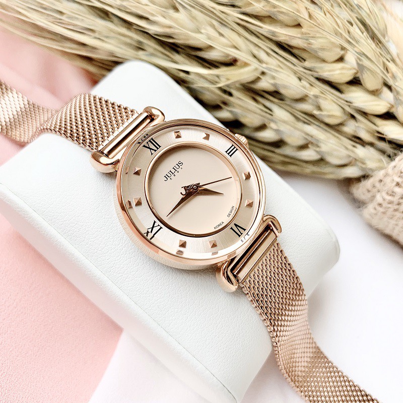 Đồng hồ nữ JULIUS JA-728 dây thép | Julius Official