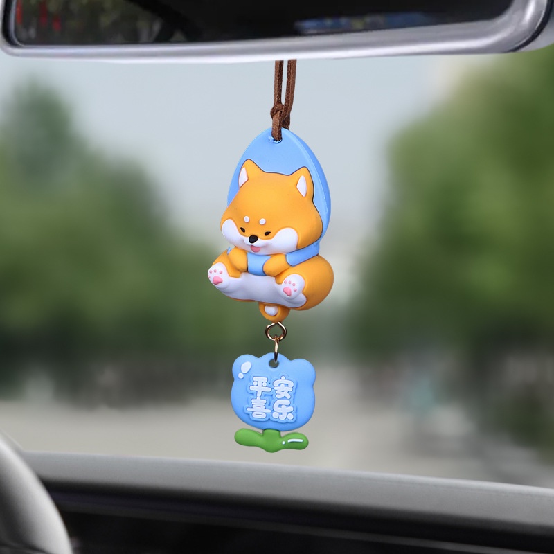 Móc treo ô tô điện thoại chó Shiba nhiều màu sắc biểu cảm đáng yêu dễ thương, quà tặng bạn bè người thân - Ráp