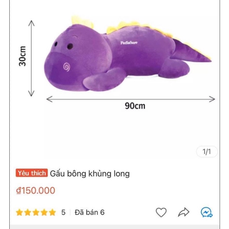 Khủng long tím siêu to hkm Pediasure