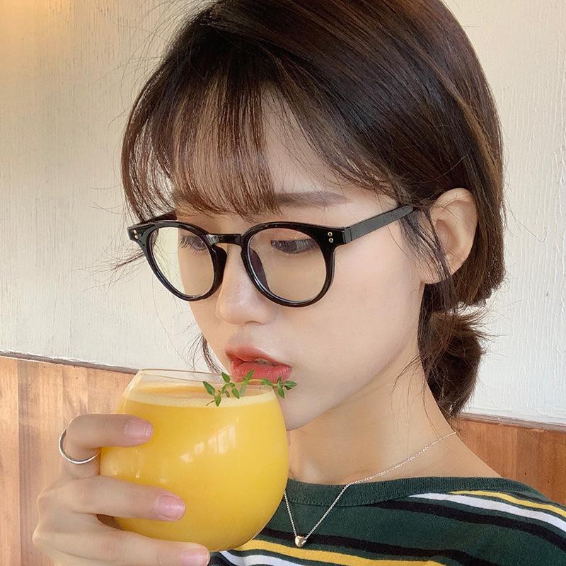 MẮT KÍNH GIẢ CẬN GỌNG CHỮ V FORM TRÒN 2 CHẤM GÓC 430 HOT TREND CỰC ĐẸP | BigBuy360 - bigbuy360.vn