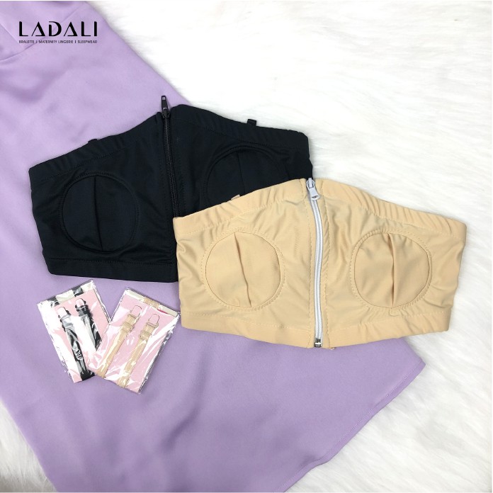 Combo 2 áo lót hút sữa rảnh tay cao cấp, áo hút sữa có dây Ladali HS01 - Đen, Da | BigBuy360 - bigbuy360.vn