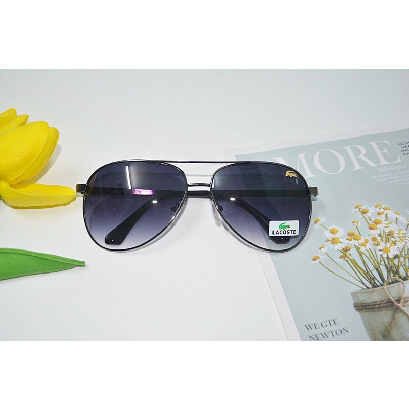 (Hình thật )Kính mát nam Lacoste màu khói đen trà cực sang chống tia uv400 chống bụi bảo vệ mắt