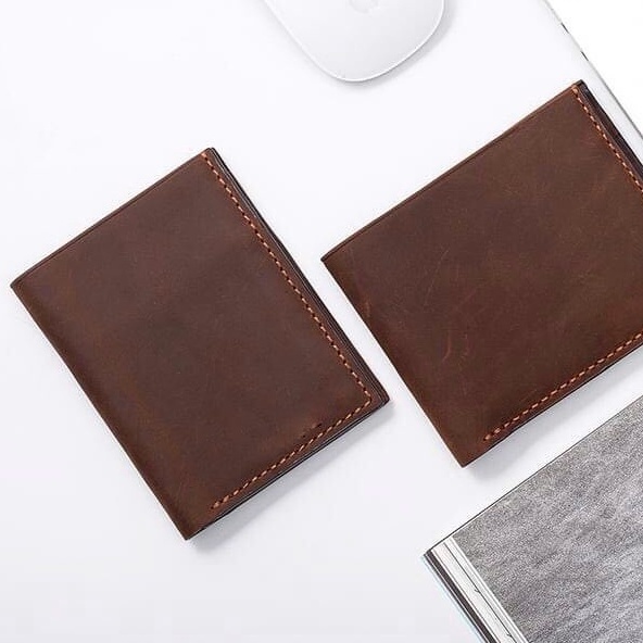 Ví Nam Da Bò Sáp Gudi Studio V2 Bóp Nam Dáng Ngang Đứng Cao Cấp