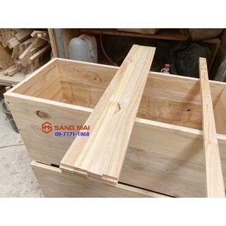Thanh gỗ thông 1cm x 3cm x dài 80cm + láng mịn 4 mặt
