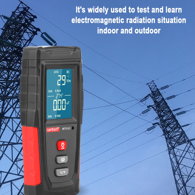 Máy Kiểm Tra Bức Xạ Điện Từ Cầm Tay Màn Hình LCD