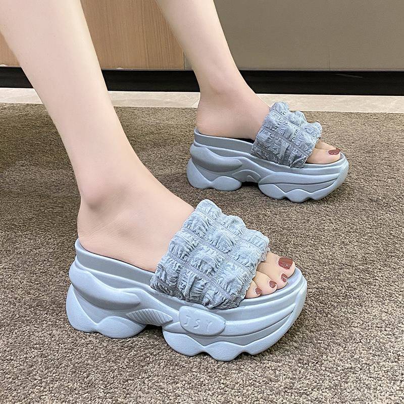 Dép đế xuồng dép đế cao dép bánh mì đế cao Dép Xỏ Ngón Đế Dày Tăng Chiều Cao Thời Trang Mùa Hè Cho Nữ