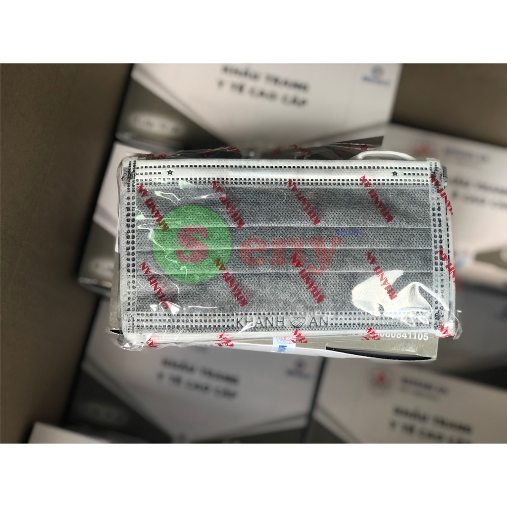 [Mã SKAMLTS7 giảm 10% đơn 150K] [Mã giảm 15K đơn 50K] Khẩu trang y tế 4 lớp màu xám Khánh An Hộp 50 cái | BigBuy360 - bigbuy360.vn