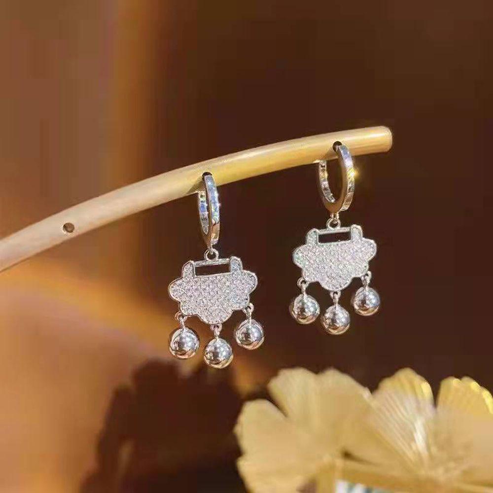 Bông Tai Thời Trang Phong Cách Trung Hoa Sang Trọng|Khuyên Tai Nữ Trang Dáng Dài Tạo Hình Độc Đáo