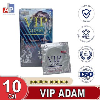 [BAO CAO SU MỎNG NHẤT THẾ GIỚI] Bao cao su VIP ADAM mỏng, an toàn, uy tín ( 10bao/ 1 hộp bcs) .