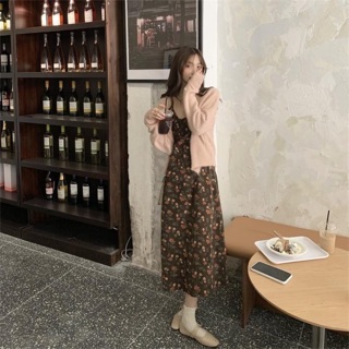 Đầm body hoa nhí hai dây