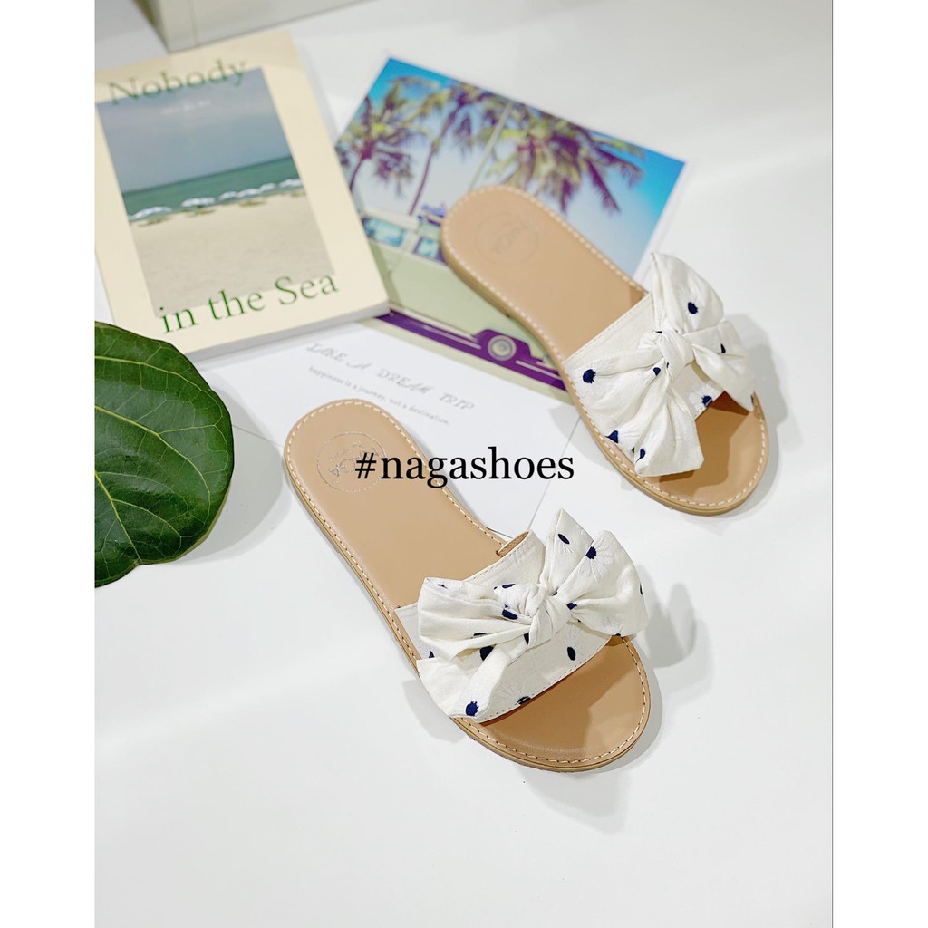 DÉP NAGASHOES HOA CÚC THẮT NƠ NAD118