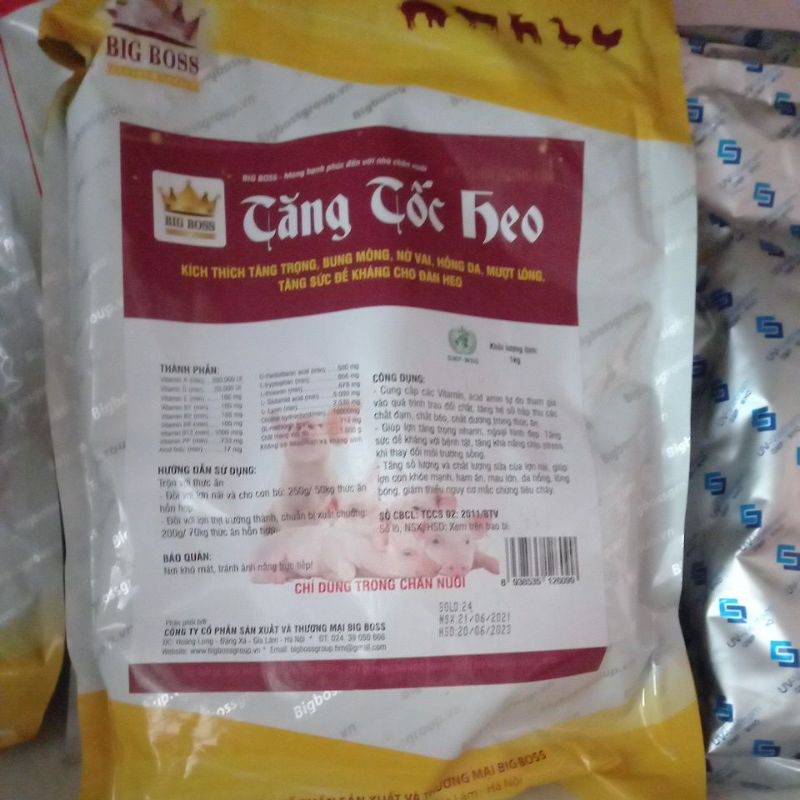 Tăng tốc heo 1 kg, kích thích tăng trọng,bung mông nở vai