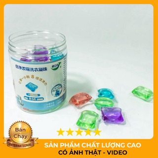 [ XẢ KHO] Viên giặt xả thơm quần áo nội địa Trung, hộp 30 viên tiện lợi.