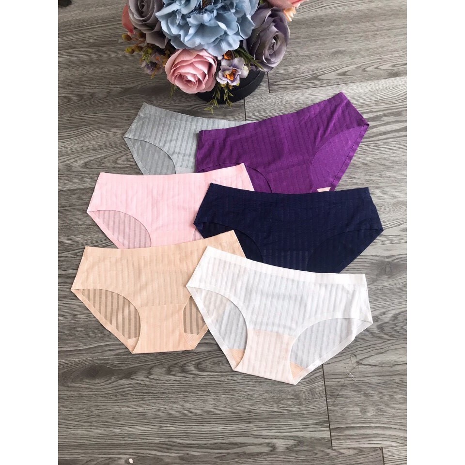 Quần lót nữ🍄[FREE SHIP]🍄Giảm 20k [QUAN LOT NU] quần lót su đúc sọc cách điệu-Quần lót kháng khuẩn mẫu mới 2020 | BigBuy360 - bigbuy360.vn