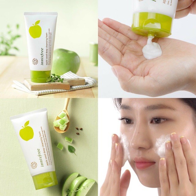 (sale)Sữa rửa mặt Innisfree táo xanh kiêm tẩy trang  nhẹ phù hợp cho da dầu và hỗn hợp thiên dầu