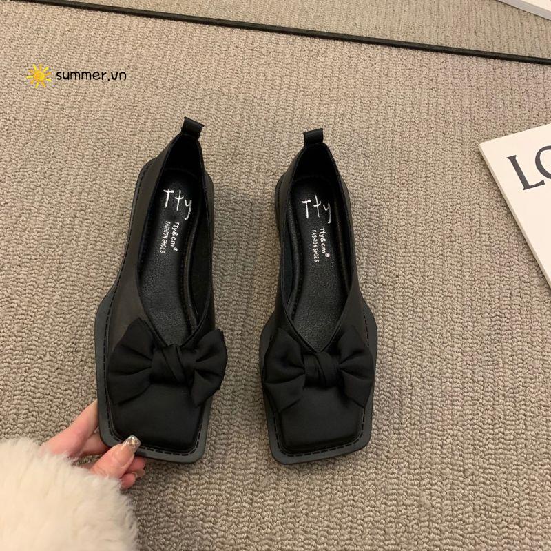 Giày Búp Bê Đế Bệt 2022 Thiết Kế Mới Thời Trang Mùa Xuân Theo Phong Cách Pháp Cho Nữ