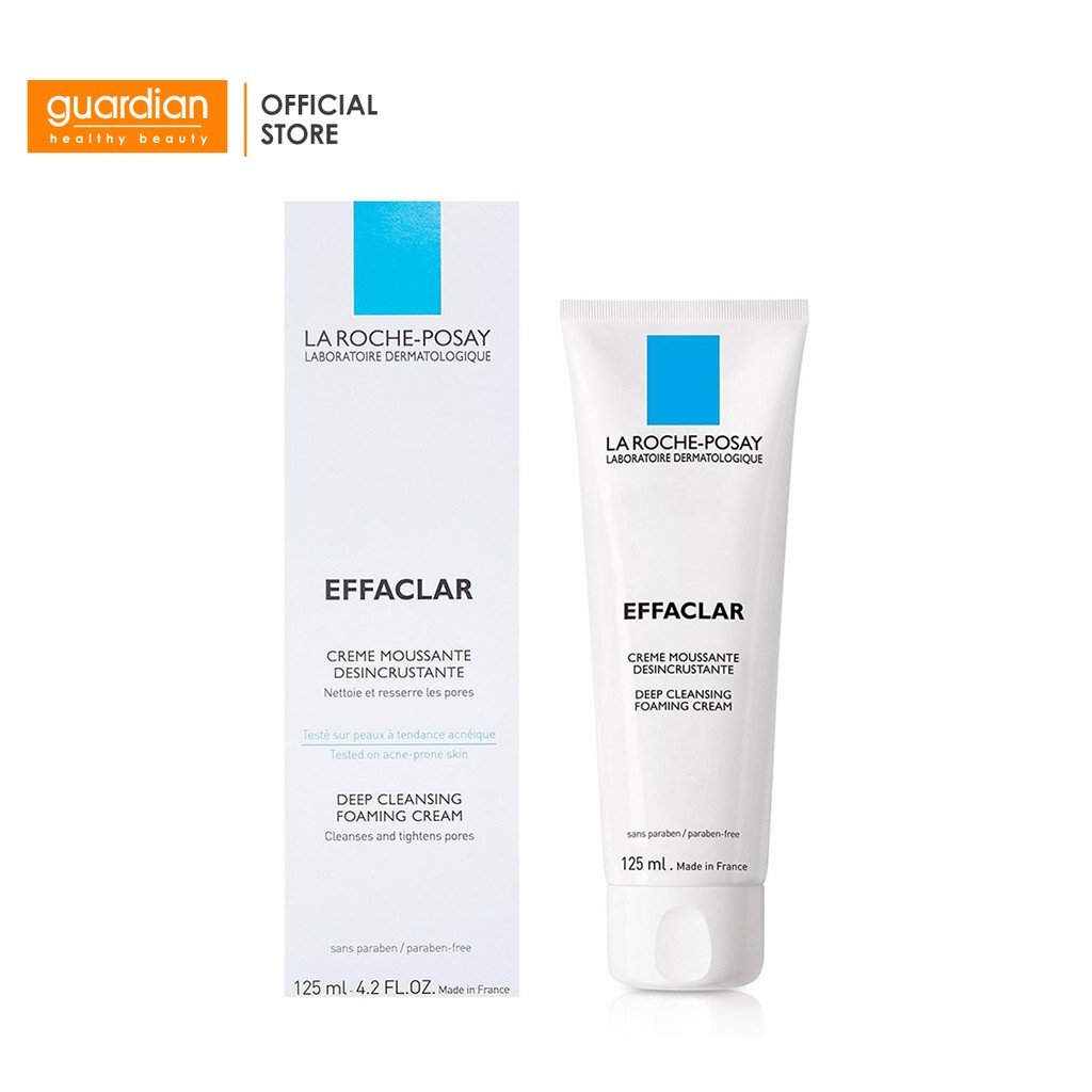 (Sẵn 125ml) Sữa rửa mặt tạo bọt La Roche-Posay Effaclar Deep Cleansing Foaming Cream