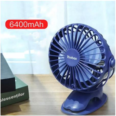 Quạt tích điện yoobao kẹp xoay góc F04 _ 6400mah | BigBuy360 - bigbuy360.vn