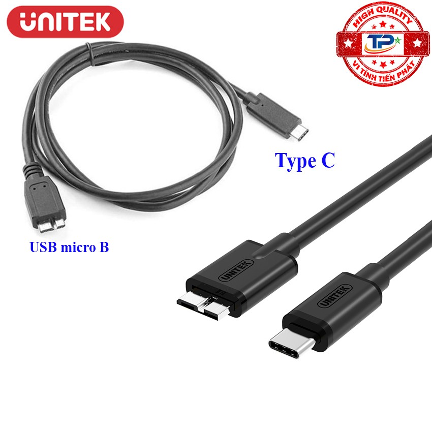 Cáp chuyển USB 3.1 USB Type-C sang Micro B Unitek Y-C475BK ( USB-C to USB-B)