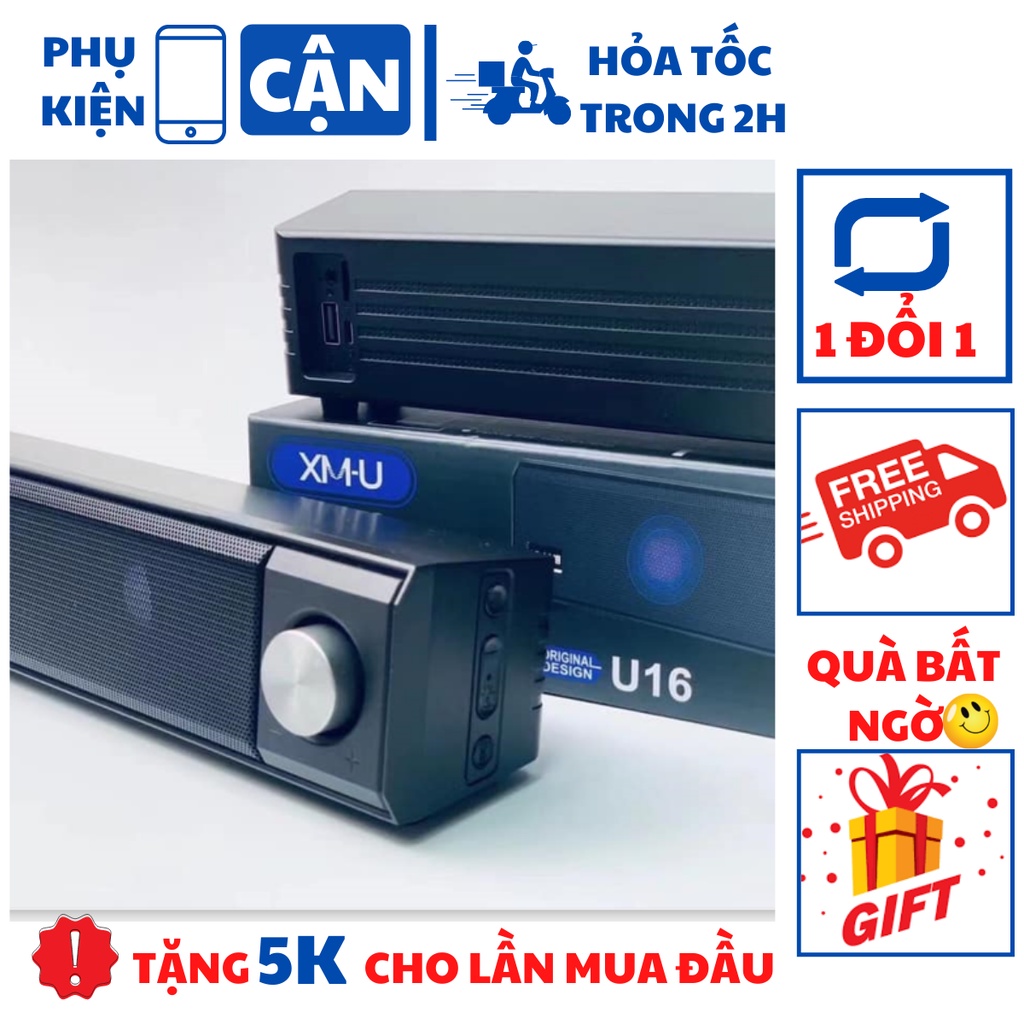 Loa Bluetooth XM- U16 Hàng Cao Cấp Âm Thanh Vòm Siêu Trầm-Siêu Bass Kết Nối Đa Năng Cho Máy Tính Và Điện Thoại