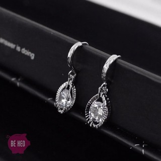 Bông tai inox kẹp xoàn tòng ten Bh643