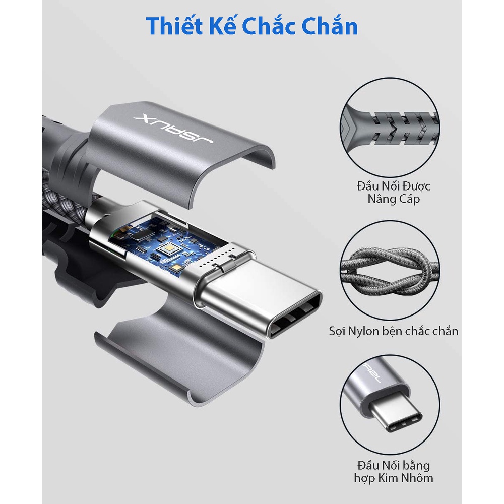 Cáp Chuyển Đổi Type C Sang Aux 3.5mm Cao Cấp CM0011 JSAUX - Bộ chuyển đổi Cho Macbook, Laptop, Điện thoại Samsung, Oppo,