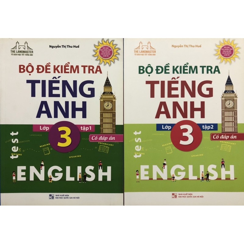 Sách - Bộ đề kiểm tra tiếng anh lớp 3 (Combo 2 tập)