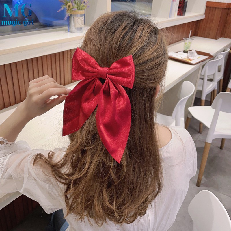 Mới Kẹp Tóc Mỏ Vịt Hình Nơ Phong Cách Hàn Quốc Ngọt Ngào Cho Nữ