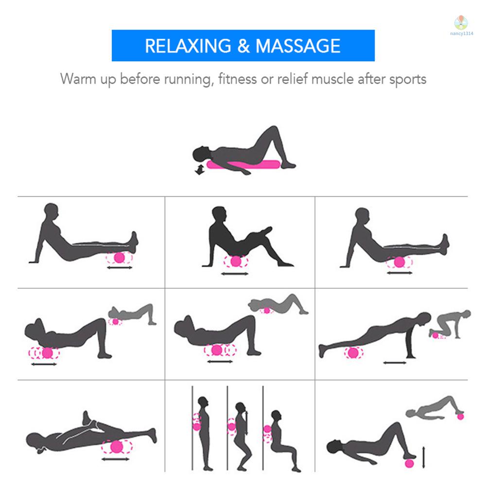 Con Lăn Xốp EVA 30cm / 45cm / 60cm Hỗ Trợ Mát Xa Cơ Bắp