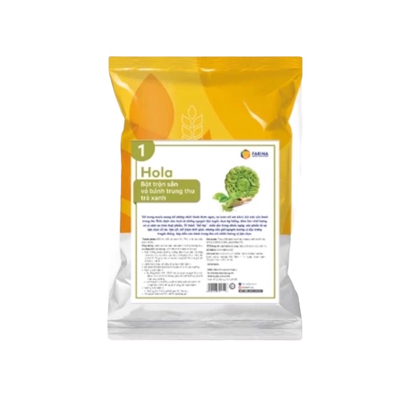 Bột trộn sẵn vỏ bánh Trung Thu TRÀ XANH Farina 1kg