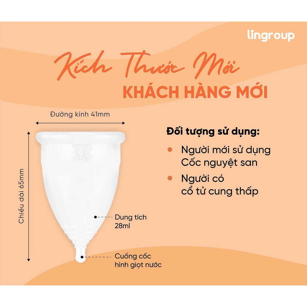 [HÀNG CHÍNH HÃNG] Cốc Nguyệt San Lincup của Mỹ - Mềm Mại, An Toàn, Chất Lượng - SaffronVua