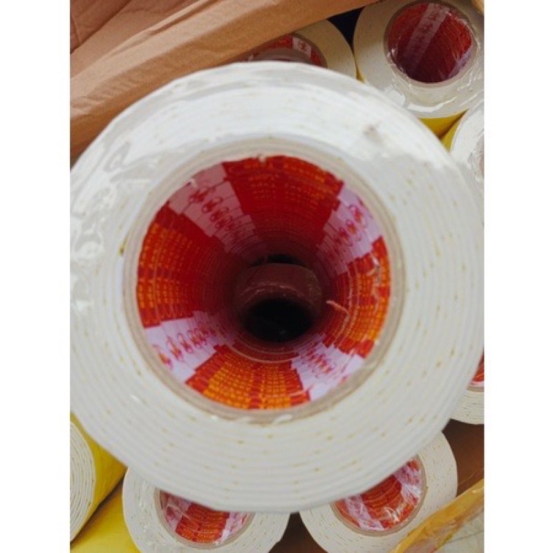 Xốp dán cữ. ke xốp dùng cho ngành may.Băng dinh xốp vàng bản 1,8cm