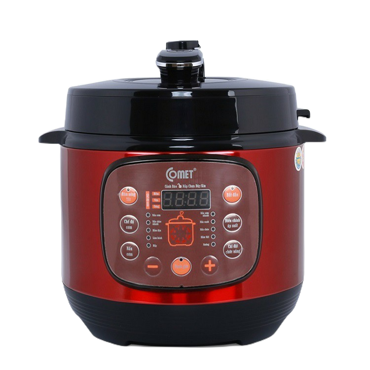 Nồi Áp Suất Điện Tử Comet CM6155 - 6L - Màu đỏ