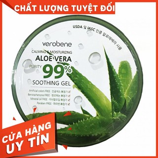 Gel Dưỡng Ẩm Lô Hội_Verobene Calming & Moisturizing Aloe Vera Purity 99% Smothing Gel 300ml