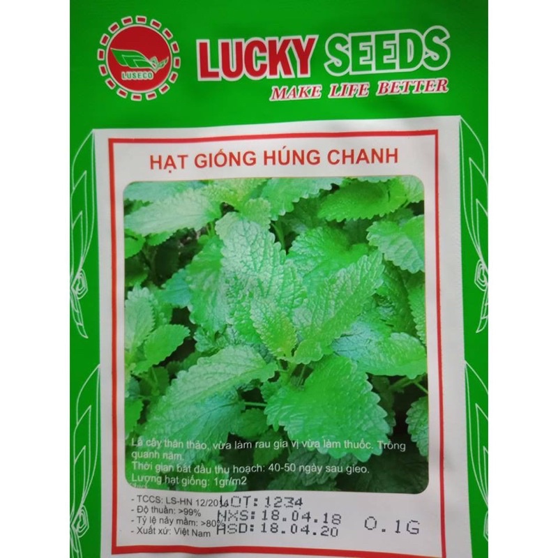 Hạt giống húng chanh 0.2gram