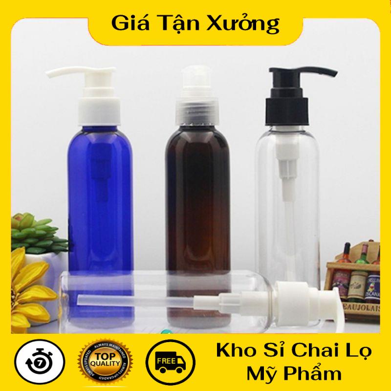 Chai Chiết Mĩ Phẩm ❤ TRÙM SỈ ❤ Chai nhựa pet vòi nhấn sữa tắm 250ml 200ml 150ml 100ml chiết mỹ phẩm , phụ kiện du lịch