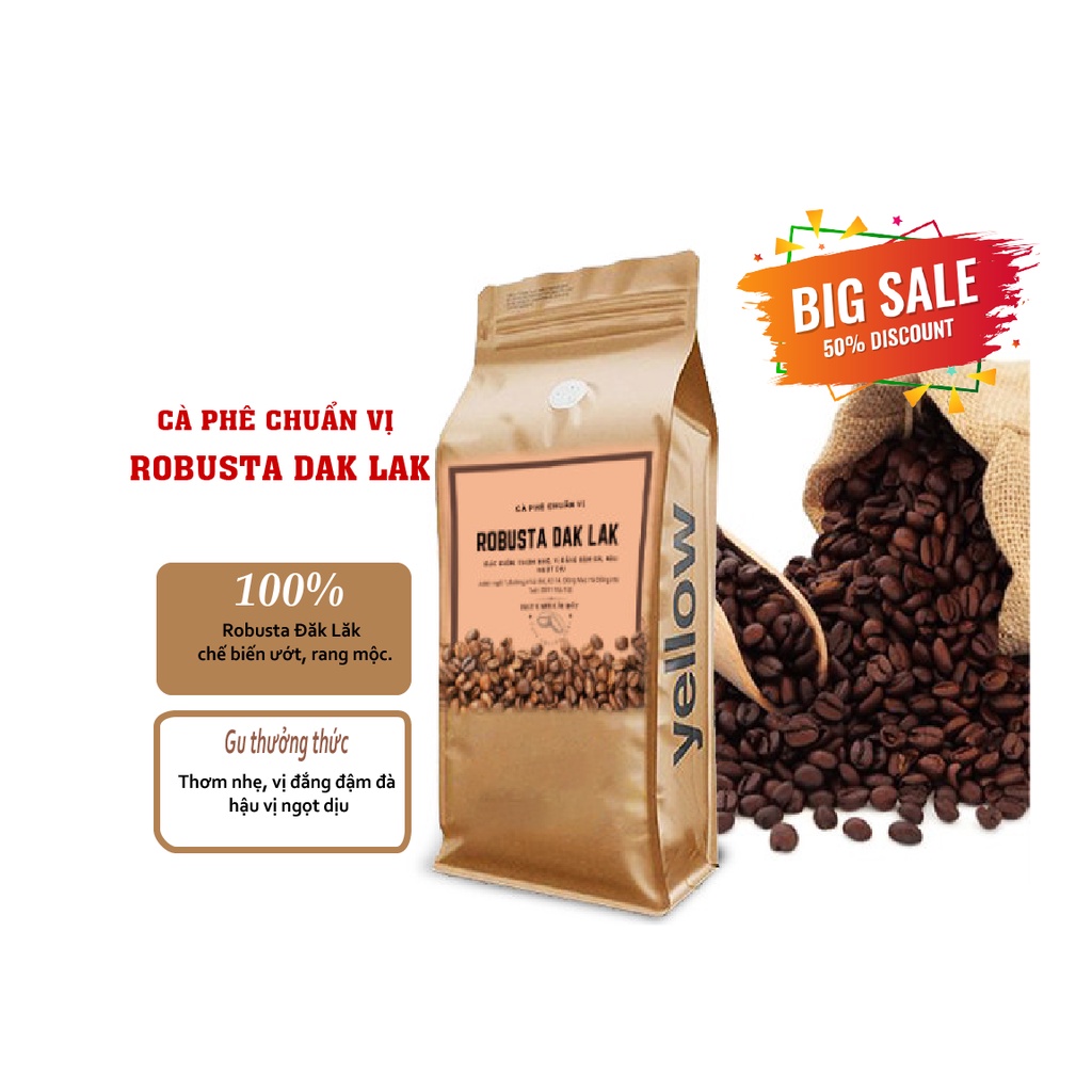 CAFE RANG XAY Robusta nguyên chất rang mộc 100% vị đắng đầm hậu ngọt thơm nồng dùng pha phin pha máy - CÀ PHÊ CHUẨN VỊ