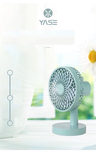 Quạt sạc tích điện để bàn mini tự động quay Yase chính hãng siêu cute