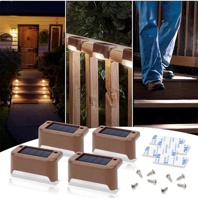 Đèn LED Năng Lượng Mặt Trời Chống Thấm Nước Mới Trang Trí Cầu Thang Sân Vườn Ngoài Trời