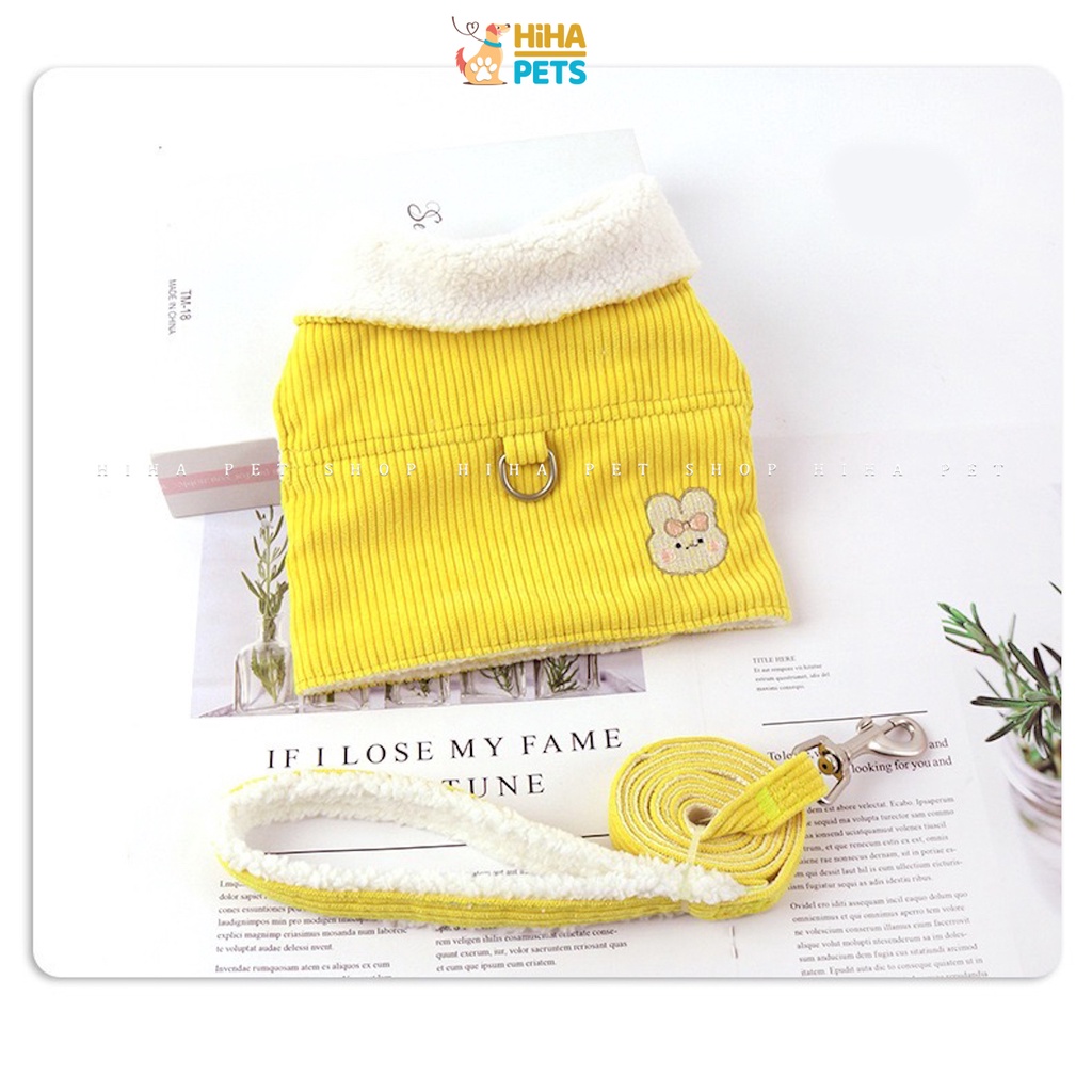 Dây Dắt Chó Mèo Combo Dây Dắt Và Yếm Dành Cho Thú Cưng Dắt Chó Đi Dạo Hàn Quốc Hihapet.