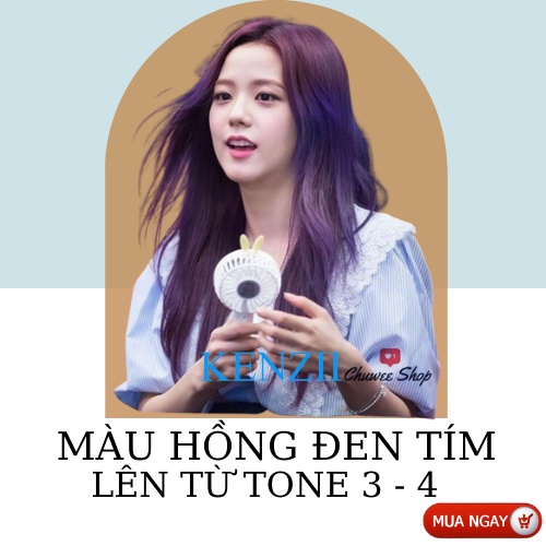 Thuốc Nhuộm Tóc Màu Đen Tím  Tặng Trợ Nhuộm  KENZII Lên Từ Nền Tóc Đen ( Thuốc Nhuộm Tóc Tím )