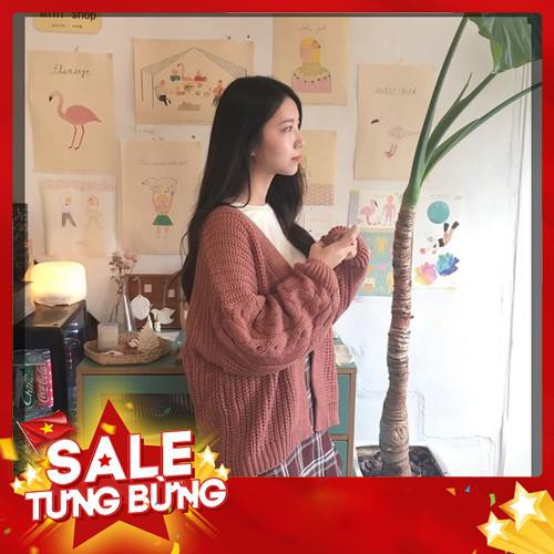 ÁO KHOÁC THU ĐÔNG ÁO KHOÁC LEN NỮ ÁO KHOÁC LEN CARDIGAN PHONG CÁCH HÀN QUỐC -Hàng nhập khẩu