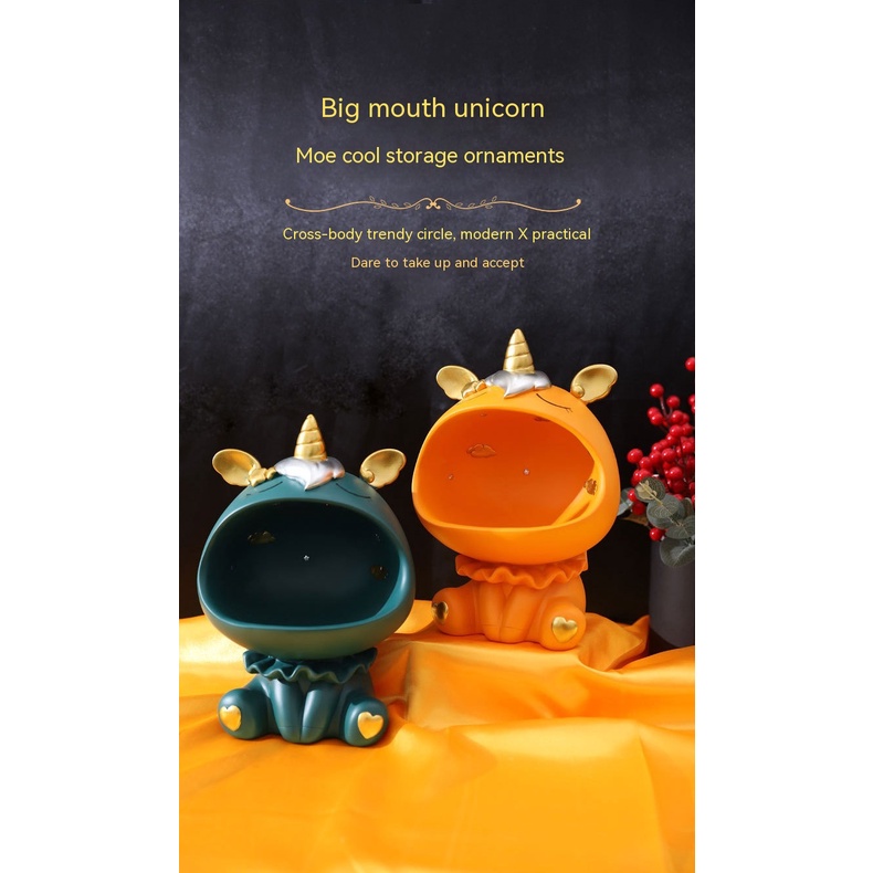 Ống Heo Tiết Kiệm Hình Chú Gấu May Mắn Miệng To Bằng Nhựa Resin Sáng Tạo