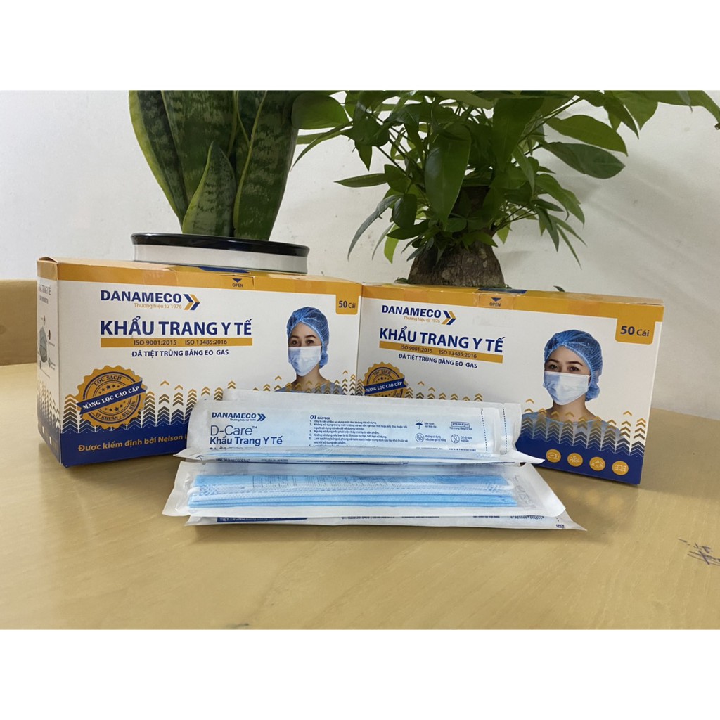Khẩu trang y tế tiệt trùng DANAMECO ( Bọc 1 túi 1 cái kháng khuẩn)