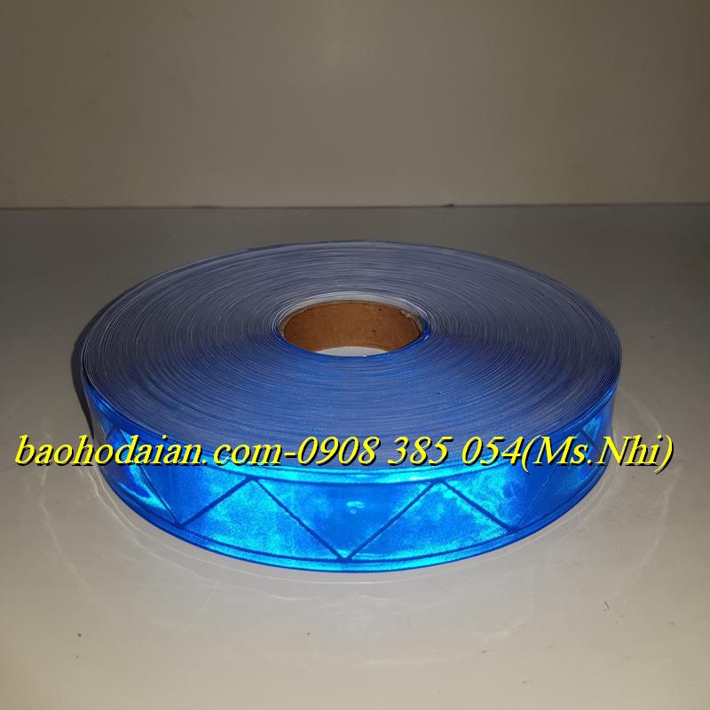 Cuộn dây phản quang nhựa hoạt tiết W bản 2,5cm dài 50m may kèm quần áo- Hình thật