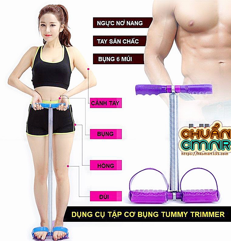 Dụng Cụ Tập Thể Dục Tại Nhà Tummy Timmer Lò Xo Kéo Tập Gym Giảm Bụng Hiệu Quả Nhanh Chóng