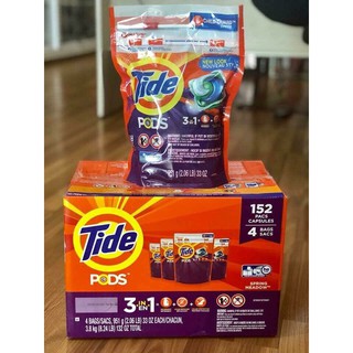 Thùng 4 túi tide pods - viên giặt xã đa chiều 3 trong 1