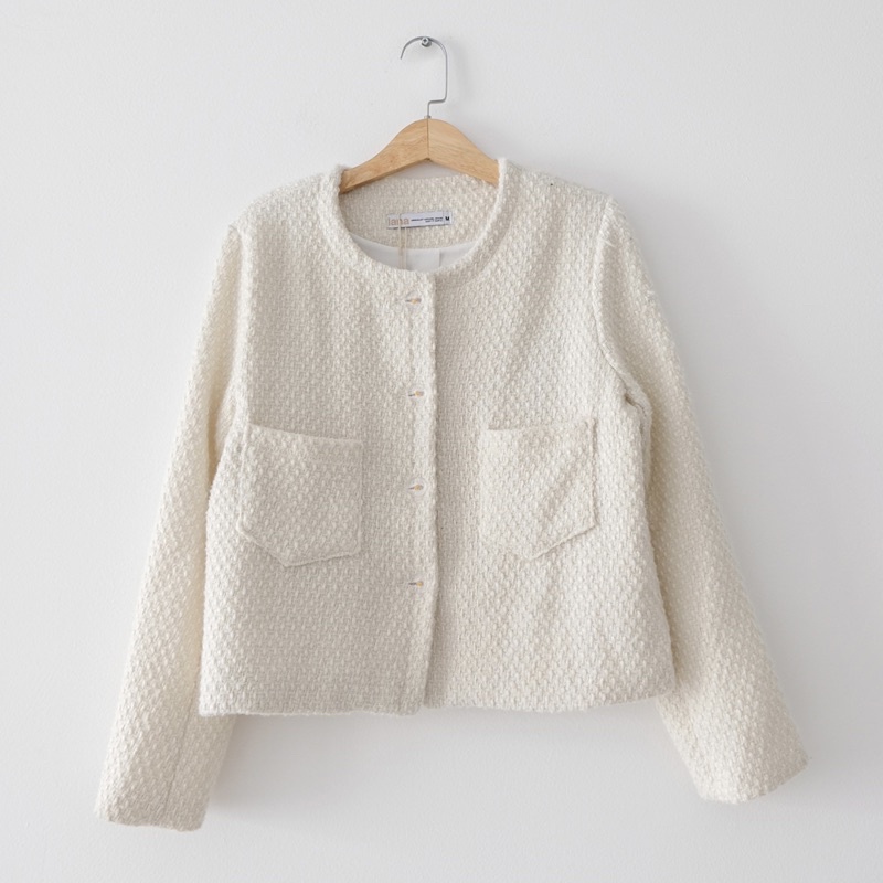 Áo Khoác Dạ Tweed Basic | HQ2798 | Lana Official