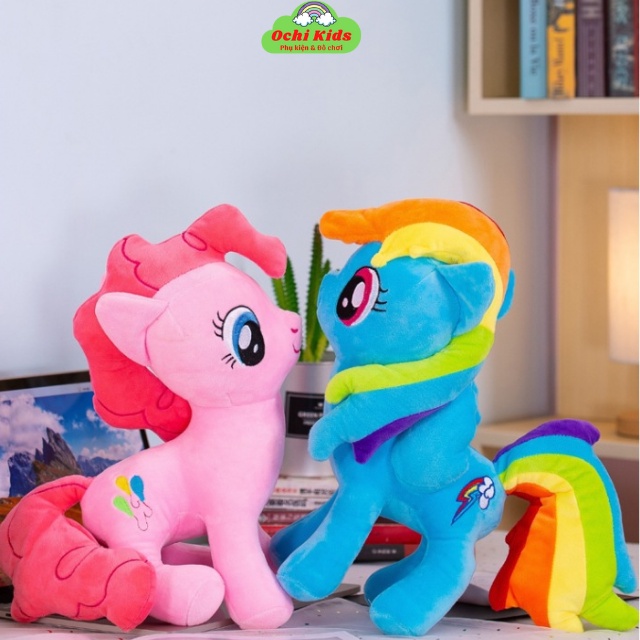 Gấu bông pony mềm mịn, gối ôm thú bông ngựa kỳ lân, gấu bông cho bé ôm ngủ Ochi kids