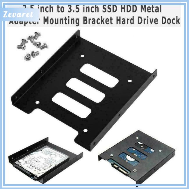 Khay Kim Loại Đựng Ổ Cứng SSD 2.5-inch Sang 3.5-inch